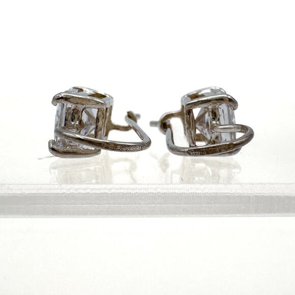 Designer Silpada CZ Earrings Sterling Silver Cubic Zirconia Fish Hook Drop - Picture 11 of 13